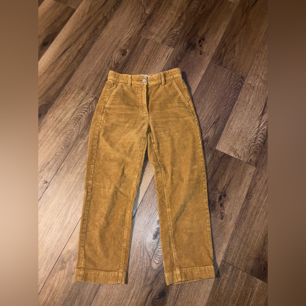 Everlane Mustard Corduroy Straight-Leg Pants